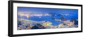 Brazil, Rio De Janeiro, View of Sugarloaf and Rio De Janeiro City-Michele Falzone-Framed Photographic Print