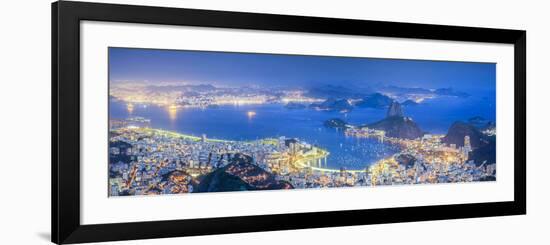 Brazil, Rio De Janeiro, View of Sugarloaf and Rio De Janeiro City-Michele Falzone-Framed Photographic Print