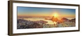Brazil, Rio De Janeiro, View of Sugarloaf and Rio De Janeiro City-Michele Falzone-Framed Photographic Print