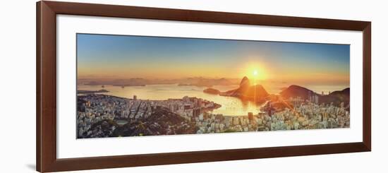 Brazil, Rio De Janeiro, View of Sugarloaf and Rio De Janeiro City-Michele Falzone-Framed Photographic Print