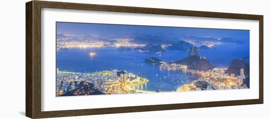 Brazil, Rio De Janeiro, View of Sugarloaf and Rio De Janeiro City-Michele Falzone-Framed Photographic Print