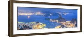 Brazil, Rio De Janeiro, View of Sugarloaf and Rio De Janeiro City-Michele Falzone-Framed Photographic Print