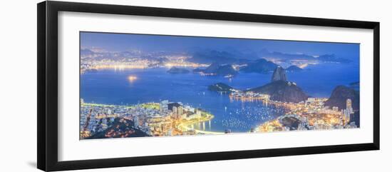 Brazil, Rio De Janeiro, View of Sugarloaf and Rio De Janeiro City-Michele Falzone-Framed Photographic Print