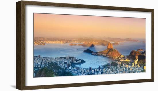 Brazil, Rio De Janeiro, View of Sugarloaf and Rio De Janeiro City-Michele Falzone-Framed Photographic Print