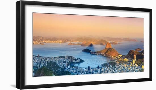 Brazil, Rio De Janeiro, View of Sugarloaf and Rio De Janeiro City-Michele Falzone-Framed Photographic Print