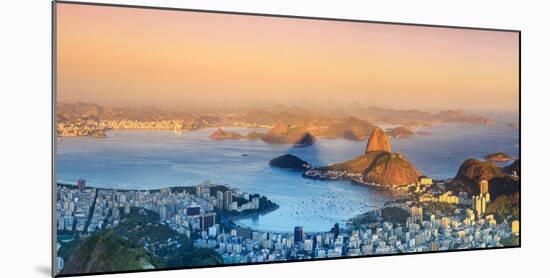 Brazil, Rio De Janeiro, View of Sugarloaf and Rio De Janeiro City-Michele Falzone-Mounted Photographic Print