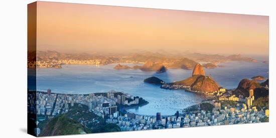 Brazil, Rio De Janeiro, View of Sugarloaf and Rio De Janeiro City-Michele Falzone-Stretched Canvas