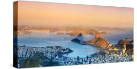 Brazil, Rio De Janeiro, View of Sugarloaf and Rio De Janeiro City-Michele Falzone-Stretched Canvas