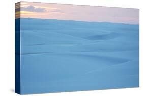Brazil's Lencois Maranhenses National Park Sand Dunes and Lagoons at Sunset-Alex Saberi-Stretched Canvas