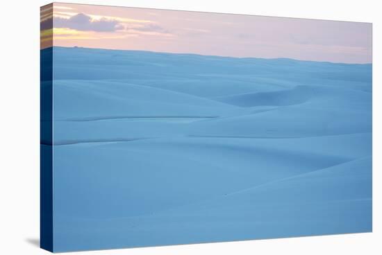 Brazil's Lencois Maranhenses National Park Sand Dunes and Lagoons at Sunset-Alex Saberi-Stretched Canvas