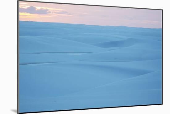 Brazil's Lencois Maranhenses National Park Sand Dunes and Lagoons at Sunset-Alex Saberi-Mounted Photographic Print