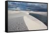 Brazil's Lencois Maranhenses Sand Dunes and Lagoons on a Stormy Afternoon-Alex Saberi-Framed Stretched Canvas