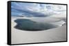 Brazil's Lencois Maranhenses Sand Dunes and Lagoons on a Stormy Afternoon-Alex Saberi-Framed Stretched Canvas