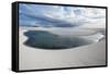 Brazil's Lencois Maranhenses Sand Dunes and Lagoons on a Stormy Afternoon-Alex Saberi-Framed Stretched Canvas