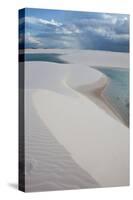 Brazil's Lencois Maranhenses Sand Dunes and Lagoons on a Stormy Afternoon-Alex Saberi-Stretched Canvas