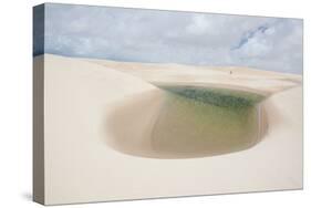 Brazil's Lencois Maranhenses Sand Dunes and Lagoons on a Sunny Afternoon-Alex Saberi-Stretched Canvas
