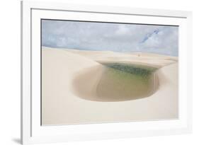 Brazil's Lencois Maranhenses Sand Dunes and Lagoons on a Sunny Afternoon-Alex Saberi-Framed Photographic Print