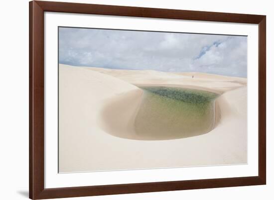 Brazil's Lencois Maranhenses Sand Dunes and Lagoons on a Sunny Afternoon-Alex Saberi-Framed Photographic Print