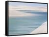 Brazil's Lencois Maranhenses Sand Dunes and Lagoons on a Sunny Afternoon-Alex Saberi-Framed Stretched Canvas