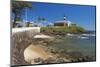 Brazil, Salvador Da Bahia, District Barra, Fort, Lighthouse, Rock Coast, Sea-Chris Seba-Mounted Photographic Print