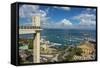 Brazil, Salvador Da Bahia, Elevador Lacerda, Harbour, Sea View, Covered Market-Chris Seba-Framed Stretched Canvas