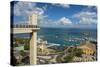 Brazil, Salvador Da Bahia, Elevador Lacerda, Harbour, Sea View, Covered Market-Chris Seba-Stretched Canvas