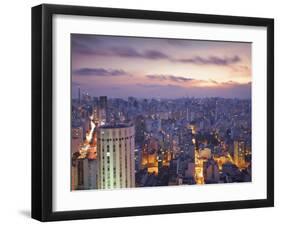 Brazil, Sao Paulo, Sao Paulo, View of City Center from Italia Building - Edificio Italia-Jane Sweeney-Framed Photographic Print