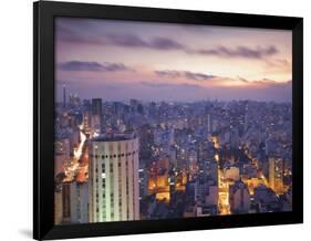 Brazil, Sao Paulo, Sao Paulo, View of City Center from Italia Building - Edificio Italia-Jane Sweeney-Framed Photographic Print