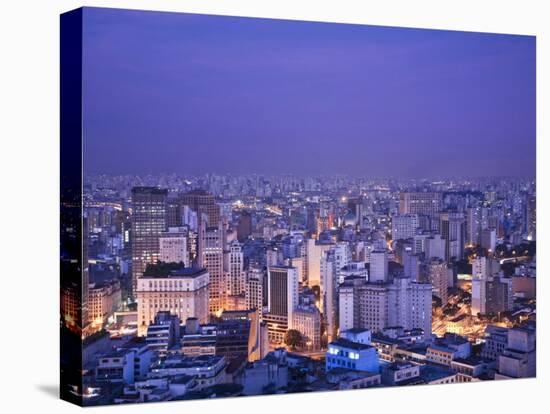Brazil, Sao Paulo, Sao Paulo, View of City Center from Italia Building - Edificio Italia-Jane Sweeney-Stretched Canvas