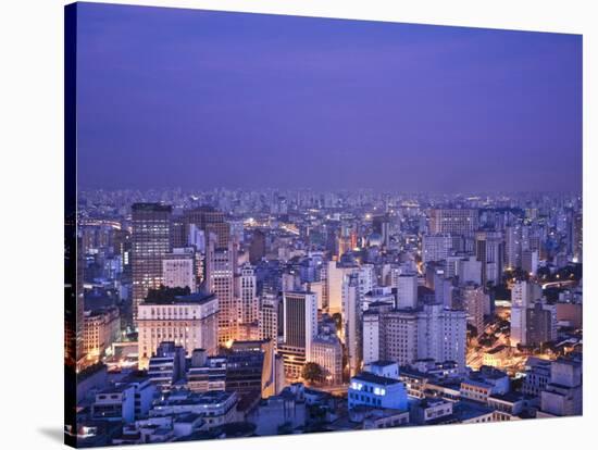 Brazil, Sao Paulo, Sao Paulo, View of City Center from Italia Building - Edificio Italia-Jane Sweeney-Stretched Canvas