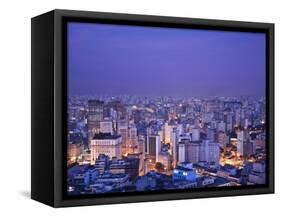 Brazil, Sao Paulo, Sao Paulo, View of City Center from Italia Building - Edificio Italia-Jane Sweeney-Framed Stretched Canvas