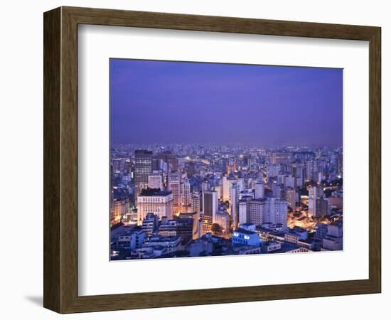 Brazil, Sao Paulo, Sao Paulo, View of City Center from Italia Building - Edificio Italia-Jane Sweeney-Framed Photographic Print