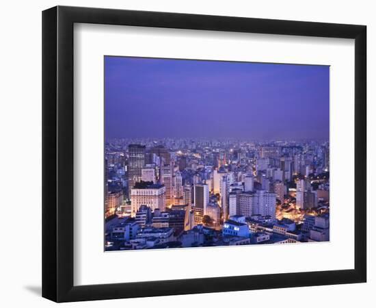 Brazil, Sao Paulo, Sao Paulo, View of City Center from Italia Building - Edificio Italia-Jane Sweeney-Framed Photographic Print