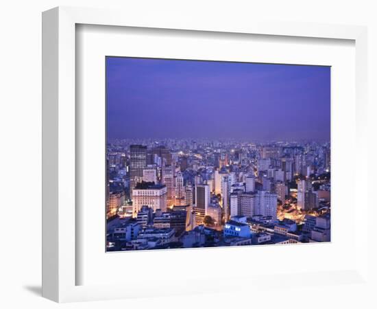 Brazil, Sao Paulo, Sao Paulo, View of City Center from Italia Building - Edificio Italia-Jane Sweeney-Framed Photographic Print