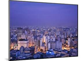 Brazil, Sao Paulo, Sao Paulo, View of City Center from Italia Building - Edificio Italia-Jane Sweeney-Mounted Photographic Print