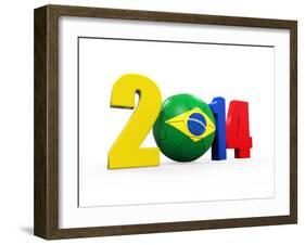Brazil Soccer 2014-Nerthuz-Framed Art Print