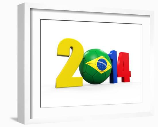 Brazil Soccer 2014-Nerthuz-Framed Art Print