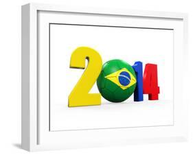 Brazil Soccer 2014-Nerthuz-Framed Art Print