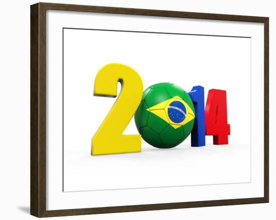 Brazil Soccer 2014-Nerthuz-Framed Art Print