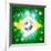 Brazil Soccer Flag-Krisdog-Framed Art Print