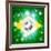 Brazil Soccer Flag-Krisdog-Framed Art Print