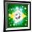 Brazil Soccer Flag-Krisdog-Framed Art Print