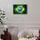 Brazil Soccer World Cup 2014 Flag-daboost-Framed Stretched Canvas displayed on a wall