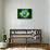 Brazil Soccer World Cup 2014 Flag-daboost-Framed Stretched Canvas displayed on a wall