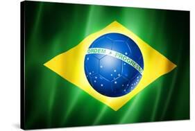 Brazil Soccer World Cup 2014 Flag-daboost-Stretched Canvas