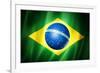 Brazil Soccer World Cup 2014 Flag-daboost-Framed Art Print