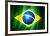 Brazil Soccer World Cup 2014 Flag-daboost-Framed Art Print