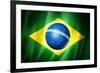 Brazil Soccer World Cup 2014 Flag-daboost-Framed Art Print