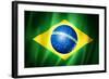 Brazil Soccer World Cup 2014 Flag-daboost-Framed Art Print