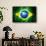 Brazil Soccer World Cup 2014 Flag-daboost-Framed Stretched Canvas displayed on a wall